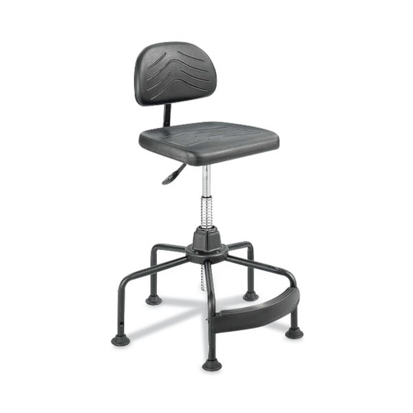 Safco Task Master Economy Industrial Chair, Supports Up to 250 lb, 17 in. to 35 in. Seat Height, Black 5117
